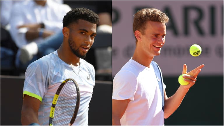 "We are close friends and I'm very happy about his results," Van Assche (right) says of Fils. "We're just pushing each other to the top because we know that we have the same level."